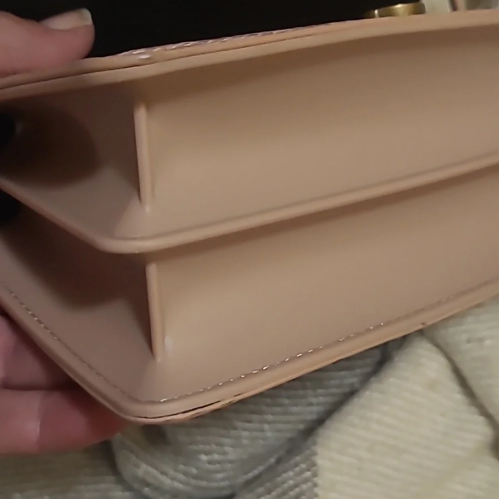 Betsey Johnson Blush Pink Mini Satchel with Heart Charm - Picture 7 of 9